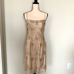 Hugo Buscati Gold Cocktail Dress